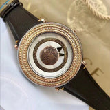 Buy Shop Versace V Metal Icon Quartz Silver Dial Brown Leather Strap Watch For Men - VQL010015 USA Online