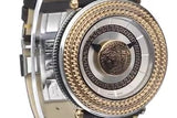 Buy Shop Versace V Metal Icon Quartz Silver Dial Brown Leather Strap Watch For Men - VQL010015 USA Online