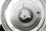Buy Shop Versace V Metal Icon Silver Dial Black & Silver Strap Watch for Women - VLC010014 USA Online