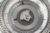 Buy Shop Versace V Metal Icon Silver Dial Black & Silver Strap Watch for Women - VLC010014 USA Online