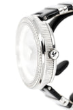 Buy Shop Versace V Metal Icon Silver Dial Black & Silver Strap Watch for Women - VLC010014 USA Online