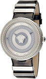 Buy Shop Versace V Metal Icon Silver Dial Black & Silver Strap Watch for Women - VLC010014 USA Online