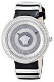 Buy Shop Versace V Metal Icon Silver Dial Black & Silver Strap Watch for Women - VLC010014 USA Online
