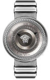 Buy Shop Versace V Metal Icon Silver Dial Silver & Grey Strap Watch for Women - VLC120016 USA Online