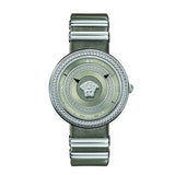 Buy Shop Versace V Metal Icon Silver Dial Silver & Grey Strap Watch for Women - VLC120016 USA Online