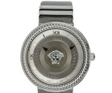 Buy Shop Versace V Metal Icon Silver Dial Silver & Grey Strap Watch for Women - VLC120016 USA Online