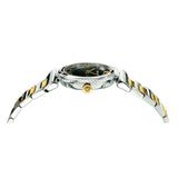 Buy Shop Versace V-Motif Black Dial Two Tone Steel Strap Watch for Women - VERE00518 USA Online
