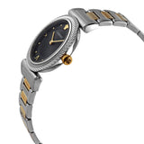 Buy Shop Versace V-Motif Black Dial Two Tone Steel Strap Watch for Women - VERE00518 USA Online