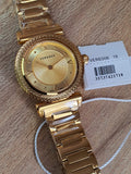 Buy Shop Versace V-Motif Gold Dial Gold Steel Strap Watch for Women - VERE00618 USA Online