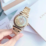 Buy Shop Versace V-Motif Gold Dial Gold Steel Strap Watch for Women - VERE00618 USA Online