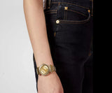 Buy Shop Versace V-Motif Gold Dial Gold Steel Strap Watch for Women - VERE00618 USA Online