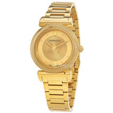 Buy Shop Versace V-Motif Gold Dial Gold Steel Strap Watch for Women - VERE00618 USA Online