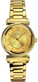 Buy Shop Versace V-Motif Gold Dial Gold Steel Strap Watch for Women - VERE00618 USA Online