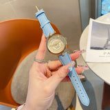 Buy Shop Versace V-Motif Grey Dial Blue Leather Strap Watch for Women - VERE00318 USA Online