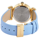 Buy Shop Versace V-Motif Grey Dial Blue Leather Strap Watch for Women - VERE00318 USA Online