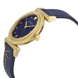 Versace Greca Blue Dial Blue Leather Strap Watch for Women - VERE00218