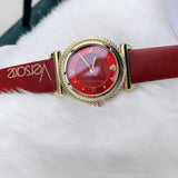 Buy Shop Versace V-Motif Red Dial Red Leather Strap Watch for Women - VERE00418 USA Online