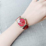 Buy Shop Versace V-Motif Red Dial Red Leather Strap Watch for Women - VERE00418 USA Online