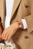 Buy Shop Versace V-Motif Red Dial Red Leather Strap Watch for Women - VERE00418 USA Online