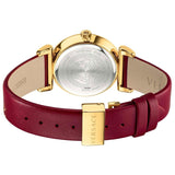 Buy Shop Versace V-Motif Red Dial Red Leather Strap Watch for Women - VERE00418 USA Online