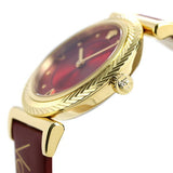 Buy Shop Versace V-Motif Red Dial Red Leather Strap Watch for Women - VERE00418 USA Online