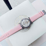 Buy Shop Versace V-Motif Silver Dial Pink Leather Strap Watch for Women - VERE00118 USA Online