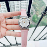 Buy Shop Versace V-Motif Silver Dial Pink Leather Strap Watch for Women - VERE00118 USA Online