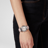 Buy Shop Versace V-Motif Silver Dial Pink Leather Strap Watch for Women - VERE00118 USA Online
