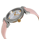 Buy Shop Versace V-Motif Silver Dial Pink Leather Strap Watch for Women - VERE00118 USA Online