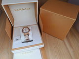 Buy Shop Versace V-Motif Silver Dial Two Tone Steel Strap Watch for Women - VERE00718 USA Online