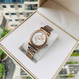 Buy Shop Versace V-Motif Silver Dial Two Tone Steel Strap Watch for Women - VERE00718 USA Online