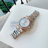Buy Shop Versace V-Motif Silver Dial Two Tone Steel Strap Watch for Women - VERE00718 USA Online