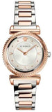Buy Shop Versace V-Motif Silver Dial Two Tone Steel Strap Watch for Women - VERE00718 USA Online
