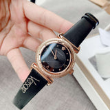 Buy Shop Versace V-Motif Vintage Logo Black Dial Black Leather Strap Watch for Women - VERE00818 USA Online