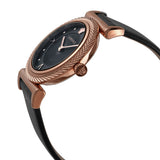 Buy Shop Versace V-Motif Vintage Logo Black Dial Black Leather Strap Watch for Women - VERE00818 USA Online