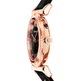 Buy Shop Versace V-Motif Vintage Logo Black Dial Black Leather Strap Watch for Women - VERE00818 USA Online