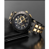 Buy Shop Versace V-Race Analog Quartz Black Dial Two Tone Steel Strap Watch For Men - VEBV00619 USA Online