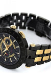 Buy Shop Versace V-Race Analog Quartz Black Dial Two Tone Steel Strap Watch For Men - VEBV00619 USA Online