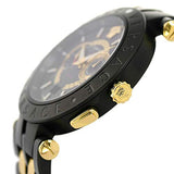 Buy Shop Versace V-Race Analog Quartz Black Dial Two Tone Steel Strap Watch For Men - VEBV00619 USA Online