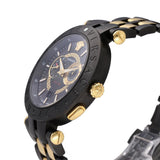 Buy Shop Versace V-Race Analog Quartz Black Dial Two Tone Steel Strap Watch For Men - VEBV00619 USA Online