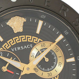 Buy Shop Versace V-Race Analog Quartz Black Dial Two Tone Steel Strap Watch For Men - VEBV00619 USA Online