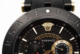 Buy Shop Versace V-Race Analog Quartz Black Dial Two Tone Steel Strap Watch For Men - VEBV00619 USA Online