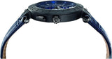 Buy Shop Versace V Race Chronograph Quartz Blue Dial Blue Leather Strap Watch For Men - VEBV00419 USA Online