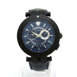 Buy Shop Versace V Race Chronograph Quartz Blue Dial Blue Leather Strap Watch For Men - VEBV00419 USA Online