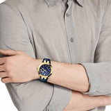 Buy Shop Versace V-Race Multifunction Quartz Blue Dial Blue Leather Strap Watch For Men - VEBV00219 USA Online