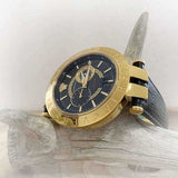 Buy Shop Versace V-Race Quartz Black Dial Black Leather Strap Watch For Men - VEBV00119 USA Online
