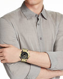 Buy Shop Versace V-Race Quartz Black Dial Gold Steel Strap Watch For Men - VEBV00519 USA Online
