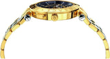 Buy Shop Versace V-Race Quartz Black Dial Gold Steel Strap Watch For Men - VEBV00519 USA Online