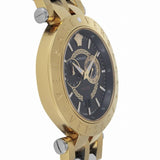 Buy Shop Versace V-Race Quartz Black Dial Gold Steel Strap Watch For Men - VEBV00519 USA Online