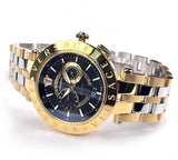 Buy Shop Versace V-Race Quartz Black Dial Gold Steel Strap Watch For Men - VEBV00519 USA Online